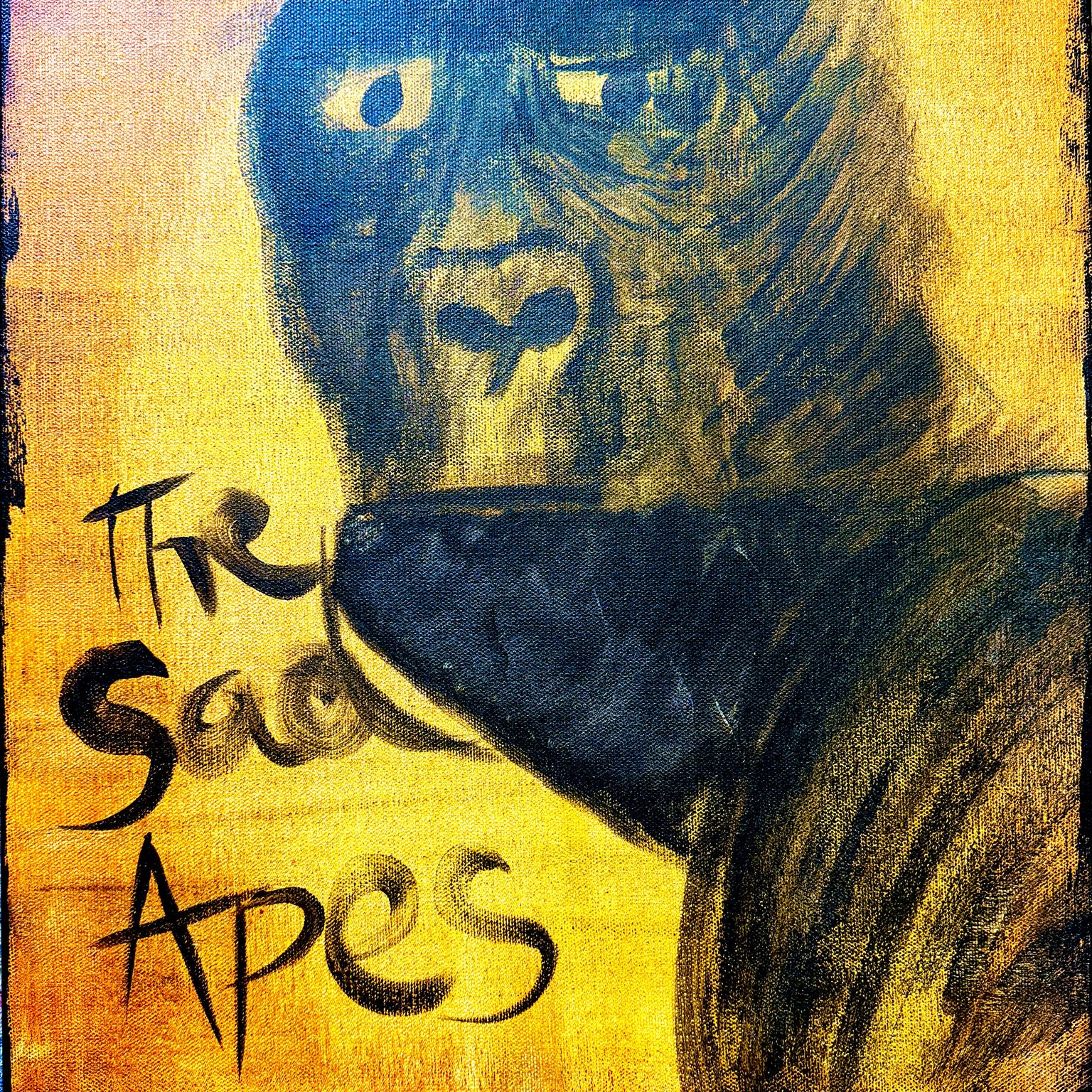It Shows, It Shows album artwork: a blue and black ape on a textured yellow background with The Sad Apes lettering